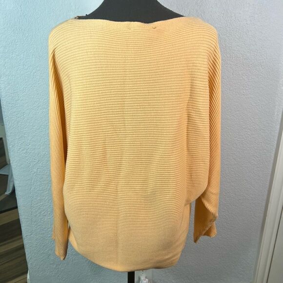 NEW! Cece Ribbed Knit Light Orange Sweater Sz XS - Picture 3 of 9